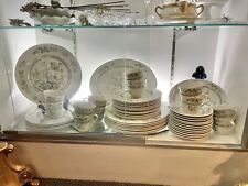Vintage Minton 38 pc China Set Tonkin Pattern Plates Bowl Platter Cups Saucers  picture