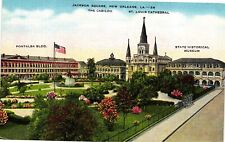 VTG Postcard- 8417. Jackson Square, New Orleans, LA.-24. Unused 1930 picture