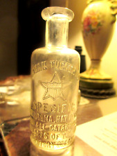 Dr NATHAN TUCKER,MD SPECIFIC Cocaine Asthma Cure 1890's Medicine Bottle 4 inch picture
