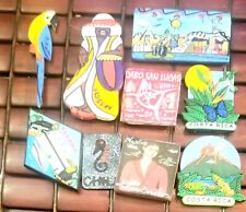 9 Vintage Refrigerator Souvenir Travel Magnets Mexico Central & South America picture