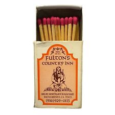 Fulton's Country Inn Matchbox Vintage Matches Sacramento CA Restaurant Dining picture