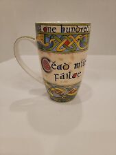 Clare Irish Weave New Bone China Mug Cup Cead Mile Failte 100,000 Welcomes 14 oz picture