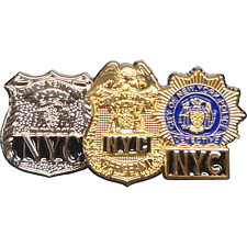 GL15-001 NYPD Officer Sergeant Detective Lapel Pin dual plated 3D top quality picture