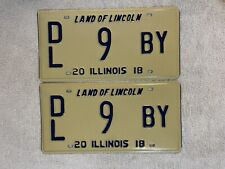 ILLINOIS PAIR OF LICENSE PLATES DEALER DL 9 BY 2018 picture
