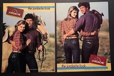 Lot of Two 1982 Jordache Clothing the jordache look 1980's Magazine Print Ads picture