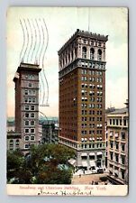 New York City NY-New York Broadway & Chambers Building, Vintage c1907 Postcard picture