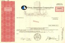 Great American Corporation - Specimen Stocks & Bonds picture