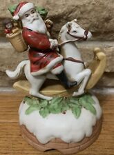 Vintage Enesco Music Box Plays Here Comes Santa Claus 1985 picture