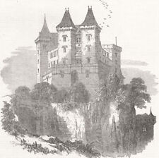 FRANCE. The Chateau at Pau 1854 old antique vintage print picture picture