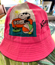Vintage Knotts Berry Farm Snoopy with Beach Ball Just4Girls Bucket Hat picture