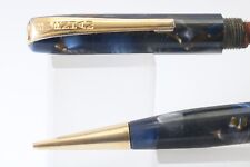 Vintage (c1958) Burnham No. 54 Blue/Grey Marble with Gold Vein Mechanical Pencil picture