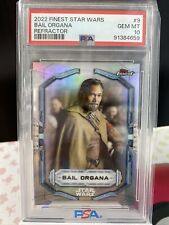 2022 Topps Finest Star Wars Bail Organa Refractor #9 PSA 10 picture