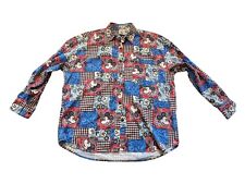 Vintage 80’s Mickey And Co. Mickey Mouse Patchwork Button Down Western Country picture