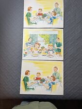 3 Vintage 1959 National Dairy Council Posters NDA 14”x18” Surprise For Mother picture