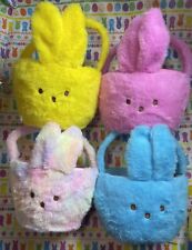 Peeps Plush Bunny Easter Baskets 2024 LOT 4 Rainbow Pink Blue Yellow🐰🌈💛💙💖 picture