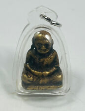 Lp Ngern Monk Wat Bangkarn  Coin Brass Buddha Amulet energy Luck Life Protection picture