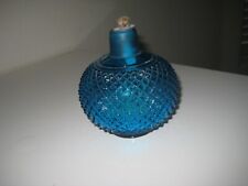 VTG Cobalt Blue Glass Mini Oil Lamp Well picture