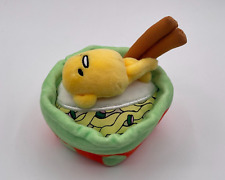 Sanrio Gudetama Lazy Egg Plush 5” Lying in Ramen Noodle Bowl With Chopsticks picture