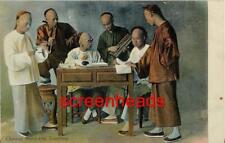 C1907-15 Postcard CHINESE MERCHANTS COUNTING M.Sternberg HONG KONG Unused VG picture