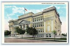 c1920's Junior High School Campus Building Forth Worth Texas TX Vintage Postcard picture