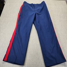 USMC Uniform Trouser Pants Men 34x30 Sky Blue Poly Wool picture