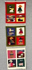 Peruvian Hand Woven 3 Panel Tapestry Wall Art Handmade, 13 1/2 W, 48“ H. picture