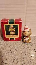Hallmark ~ 1987 ~ Christmas Tree Ornament - Christmas Cuddle  Cat & Mouse  picture