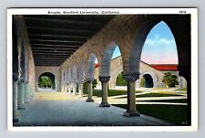 Stanford CA-California, Stanford University Arcade, Antique Vintage Postcard picture