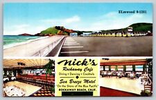 Rockaway Beach California scenic views Nick's Rockaway Cafe  antique picture