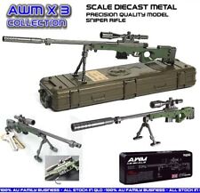Diecast Model Gun Sniper Rifle AWM Collection x 3 Military Gun Collector Army picture