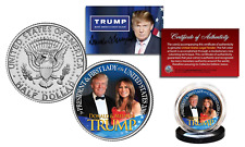 DONALD TRUMP & MELANIA TRUMP OFFICIAL 2016 Presidential Kennedy Half Dollar Coin picture
