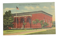 United States Post Office Phillipsburgh, N.J. - Vintage Linen Postcard, Unposted picture