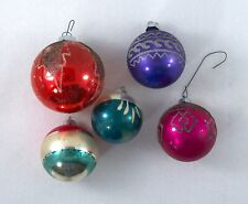 Christmas Ornaments Shiny Brite Glass Vintage Lot Of 5 picture