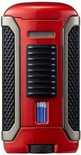 Colibri Apex Single Jet Flame Cigar Lighter - Black and Red - New picture