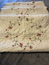 Pillow shams Floral Quilted 4 Antique White Granny Shabby Cottage Farmhouse picture