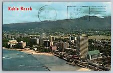 Waikiki, Hawaii HI - Aerial View of Kunio Beach - Vintage Postcard - Posted 1969 picture