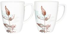 Cups Mugs Coffee Tea Corelle Coordinates Floral Porcelain Set of 2 picture