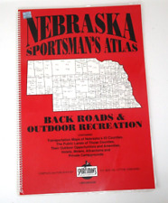 Vintage Nebraska Sportsmans Atlas Map Back Roads Camping Recreation 1994 11x16 picture
