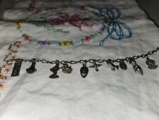 Vtg Silver Religious Catholic Charm Bracelet Saints 12 Charms picture
