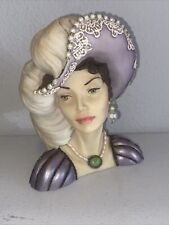 Cameo Girls Head Vase 2000 Edition Lovely In Lavender 1809 Judith picture
