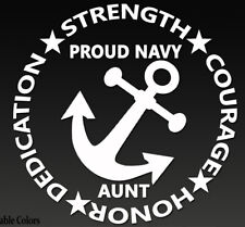 Proud Navy Aunt Vinyl Decal American Military Soldier picture