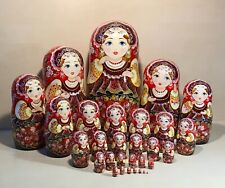 Matryoshka 30 pcs, 18” Wooden Nesting Doll, Best Gift, Ukrainian Folk Ornament picture