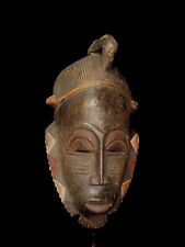carved wood tribal mask african Carved wooden art masks Baoulé /GURO-5284 picture