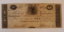 1814 Bank of Washington Pennsylvania Promise To Pay Check Antique & Beautiful picture