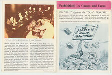 PROHIBITION: ITS CAUSES AND CURES 1920-33 HIstory 1979 STORY OF AMERICA BOOKLET picture