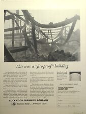 Rockwood Sprinkler Company Worcester MA Vintage Print Ad 1954 picture