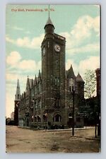 Parkersburg WV-West Virginia, City Hall, Antique, Vintage Souvenir Postcard picture