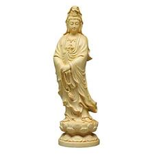 Kannon Goddess of Mercy Japanese Buddhist Statue Tsuge Wood 12cm from Japan picture