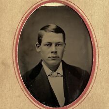 Antique Tintype Photograph Handsome Charming Young Man picture