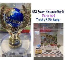 USJ Super Nintendo World  Mario Kart Trophy & Pin Badge Set F/S picture